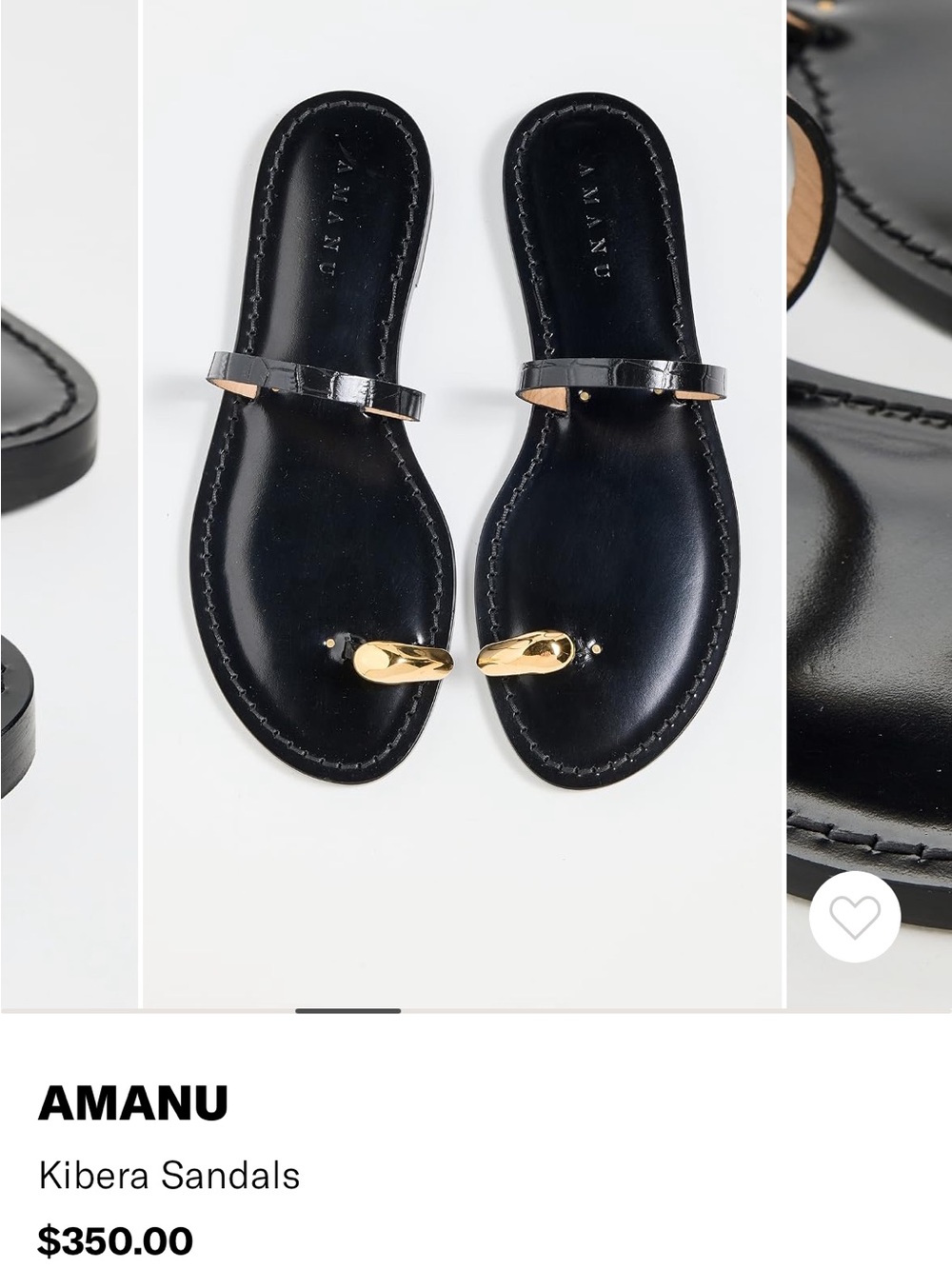 AMANU Kibera Sandals black size EU 38 US 8